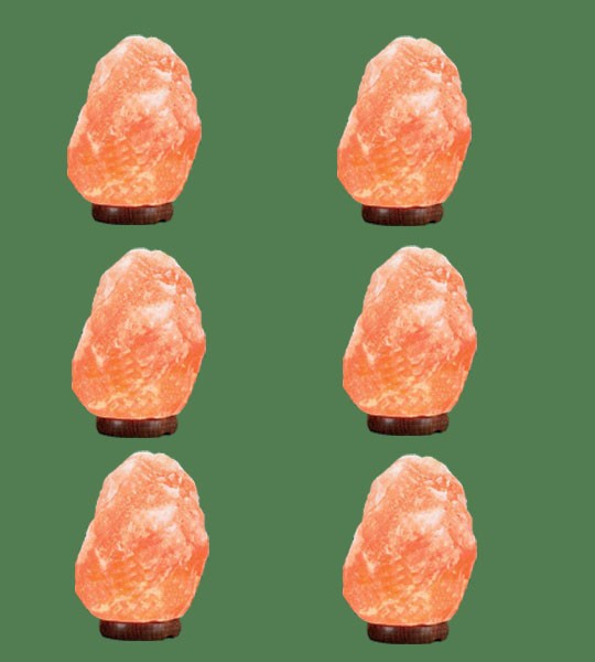 Himalayan Salt Lamp Natural Pink Micro 6 units (3-5 lbs each)